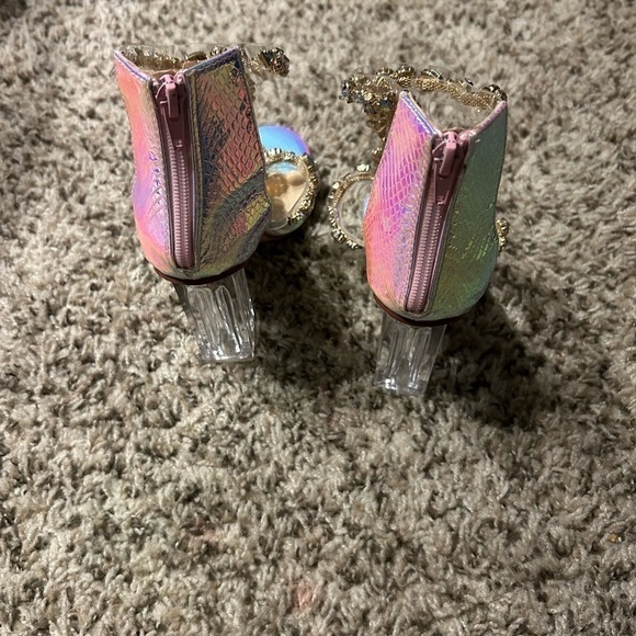 Azalea Wang Keeping It Real Chunky Heels Sandal Mermaid - Picture 3 of 8